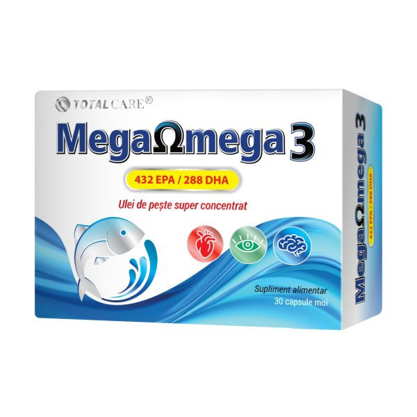 Mega Omega 3 Ulei de Peste Super Concentrat 432EPA/288DHA 30 capsule Cosmo Pharm