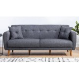 Cumpara ieftin Canapea extensibilă cu 3 locuri Aria Gri inchis 205x85x80 cm