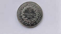 Franta-5 Francs 1996-200 de ani - franc zecimal francez