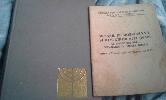 MOSES ROSEN//IN LUMINA TOREI//MESAJUL DE ROS HASANA SI IOM KIPUR 1956