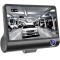 Camera Auto Tripla Fata, Interior, Spate, 4&quot;, Full HD, Design Tip Monitor, Negru