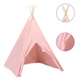 Cort de copii teepee cu geanta, roz, 120x120x150 cm, piersica