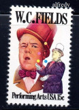 SUA 1980, W.C. Fields, Arta, serie neuzata, MNH, Nestampilat