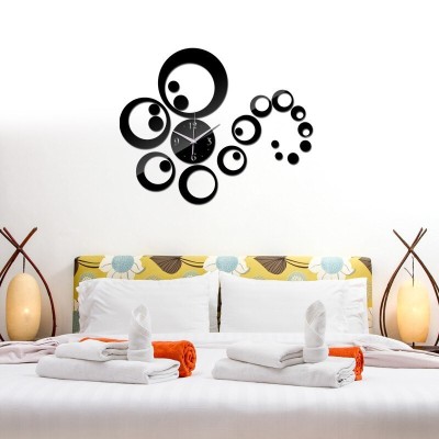 Set Oglinzi Design Modern Ceas Perete - Oglinzi Acrilice Black 23 bucati/set foto