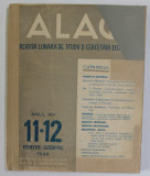 ALACI , REVISTA LUNARA DE STUDII SI CERCETARI ECONOMICE , ANUL XIV , NR. 11-12 , NOV. - DEC. 1943