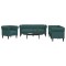 vidaXL Set canapele, 3 piese, verde &icirc;nchis, material textil 3209195