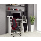 Birou Pc Skm-4 Ro, 123x50x77 cm, Alb