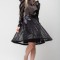 Fusta midi neagra cu paiete aplicate