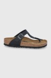 Birkenstock șlapi din nubuc Gizeh culoarea negru, 845251