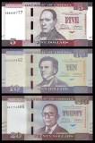LIBERIA █ SET █ 5 + 10 + 20 Dollars █ 2016-2017 █ P-31b-32b-33a █ UNC █ necirculata