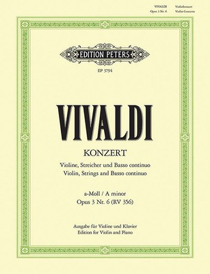 Violin Concerto in a Minor Op. 3 No. 6 (RV 356) (Edition for Violin and Piano) foto