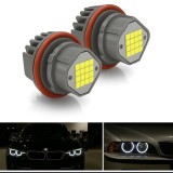 Set 2 Becuri LED Marker H8, pentru DRL Angel Eyes, 80W, 3000lm, IP67, cu CANBUS, Compatibile BMW E83 E87 E60 E61 E53 E63 E64 E65 E66, 6000K - Lumina a