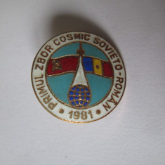 Insigna primul zbor cosmic Sovieto-Roman 1981