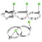 Set 5 inele pentru oua ochi, 9.5 x 10.5 cm, otel inoxidabil, argintiu