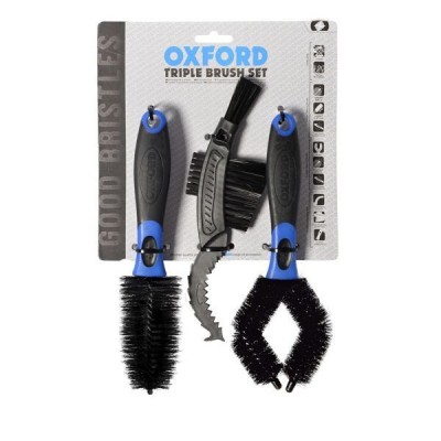 Set 3 perii Oxford pentru curatare motocicleta si bicicleta foto