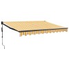 Copertina automata retractabila, galben si alb, 3,5x2,5 m
