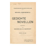 M. Eminescu, Gedichte - Novellen, prima ediție, cu dedicația traducătorului