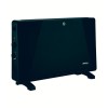 Convector electric Rosberg, 2500 W, 3 trepte de putere, TURBO, termostat reglabil, freestanding, Negru