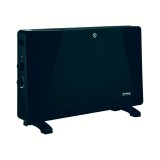 Convector electric Rosberg, 2500 W, 3 trepte de putere, TURBO, termostat reglabil, freestanding, Negru