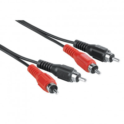 Cablu Audio Hama 2 RCA - 2 RCA 2,5M Negru 205086 43500321 foto