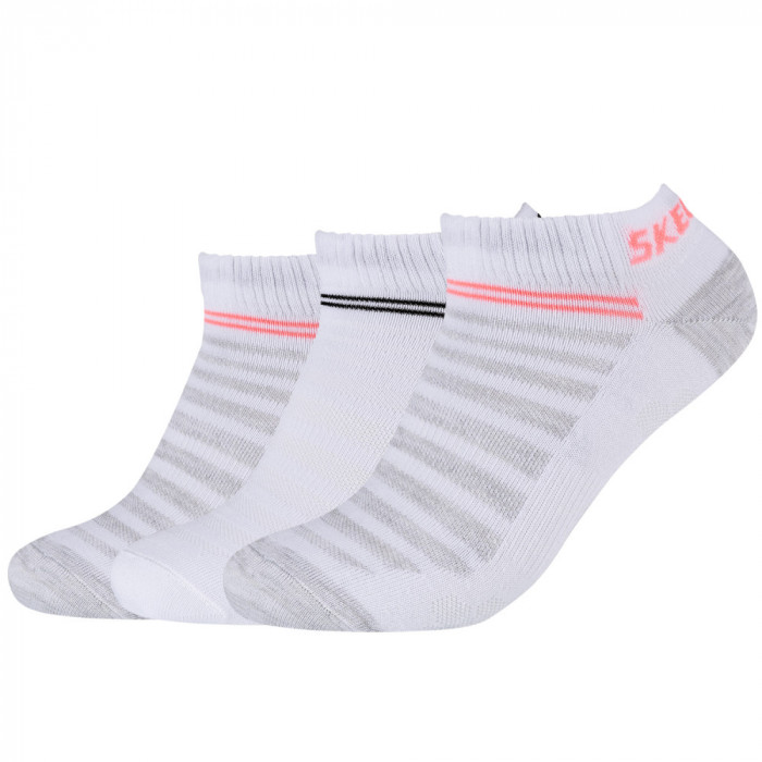 șosete Skechers 3PPK Mesh Ventilation Socks SK43022-1001 alb