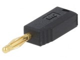 Mufă Banană 2mm Neagră Aurită 10A