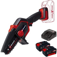 Einhell GE-PS 18/15 Li BL PXC + Twinpack + 4514095 - Drujba 15.8 cm 4.8 m/s + Set 2 acumulatori si incarcator Li-Ion 18 V 4 Ah