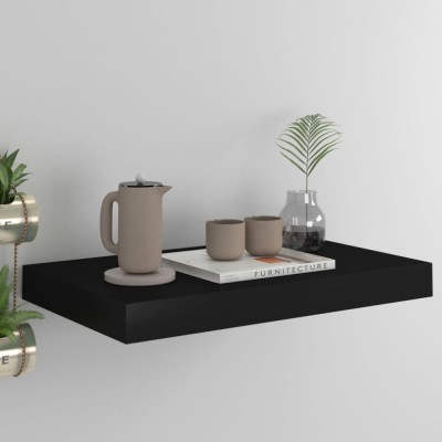 vidaXL Raft de perete suspendat, negru, 40x23x3,8 cm, MDF 323826 foto