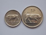 LOT 2 MONEDE 5 PENCE IRLANDA-1982,1996-XF, Europa