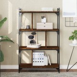 vidaXL Bibliotecă cu 4 niveluri stejar maro 76x32x123 cm lemn compozit
