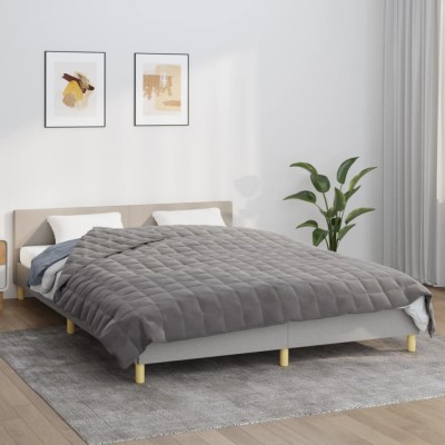 Pătură anti-stres, gri, 220x240 cm, 11 kg, material textil foto