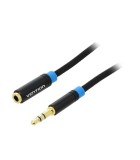 Cablu 0.5m Jack 3.5 mm 3pin mama - Jack 3.5 mm 3pin tata negru, Vention