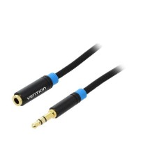 Cablu 0.5m Jack 3.5 mm 3pin mama - Jack 3.5 mm 3pin tata negru