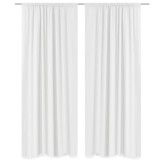 vidaXL Draperii opace, 2 buc., strat dublu, 140 x 245 cm, alb 130367