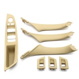 Set 4 manere + 3 ornamente usi interioare, potrivite BMW Seria 5 F10 F11 - Bej