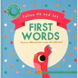 Carte interactiva First Words - Board Book pentru copii cu puncte moi din fetru