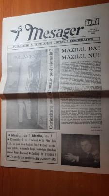 ziarul mesager 17-23 martie 1990-asociatia 21 decembrie din bucuresti foto