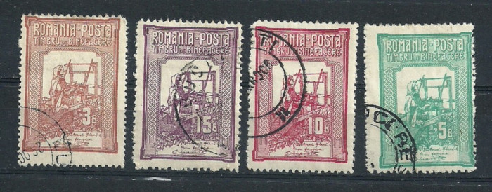 ROMANIA 1906 &ndash; TESATOAREA, EMISIUNE DE BINEFACERE, serie stampilata, SD176