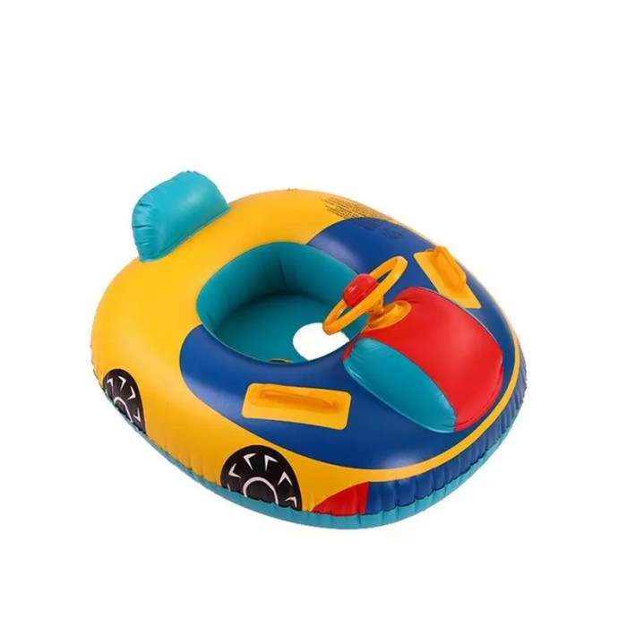 Colac gonflabil pentru copii , forma de masina cu volan si manere,80 x 60 , multicolor, Gonga&reg; Multicolor