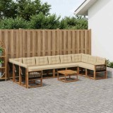Cumpara ieftin Set de canapele de exterior 11 buc. 10-Locuri Natural si Bej