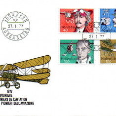 ELVETIA 1977, FDC, Aviatie