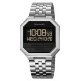 Ceas digital SKMEI 2350, stil retro, multifuncțional, brățară metalică, iluminare LED