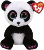 Urs Panda Plus 24cm TY, Jucarie Plus Copii, Baieti/Fete, 0-12 Ani, Negru/Alb, Poliester, Animale, Cadou Ideal