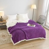 PATURĂ TRICOT CU BLĂNIȚĂ &ndash; MOV