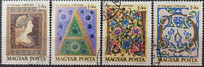 Ungaria 1970 - biblioteca Matei Corvin, serie stampilata