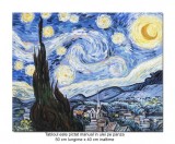 Cumpara ieftin Tablou celebru pictat manual, Noapte instelata - 50x40cm ulei pe panza, reproducere Vincent van Gogh