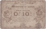 1914-21, 10 centimes, Prisonniers de guerre - 15&egrave;me r&eacute;gion &ndash; Pignans - Franța