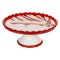Platou Ceramica Mos Craciun, Diametru 31 cm, Inaltime 14 cm, Alb Rosu