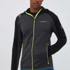 LA Sportiva hanorac Upendo Hoody culoarea negru, cu glugă, neted