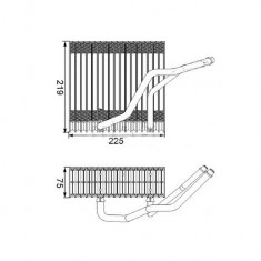 Evaporator aer conditionat 215x225x75mm, MAHLE AE38000S